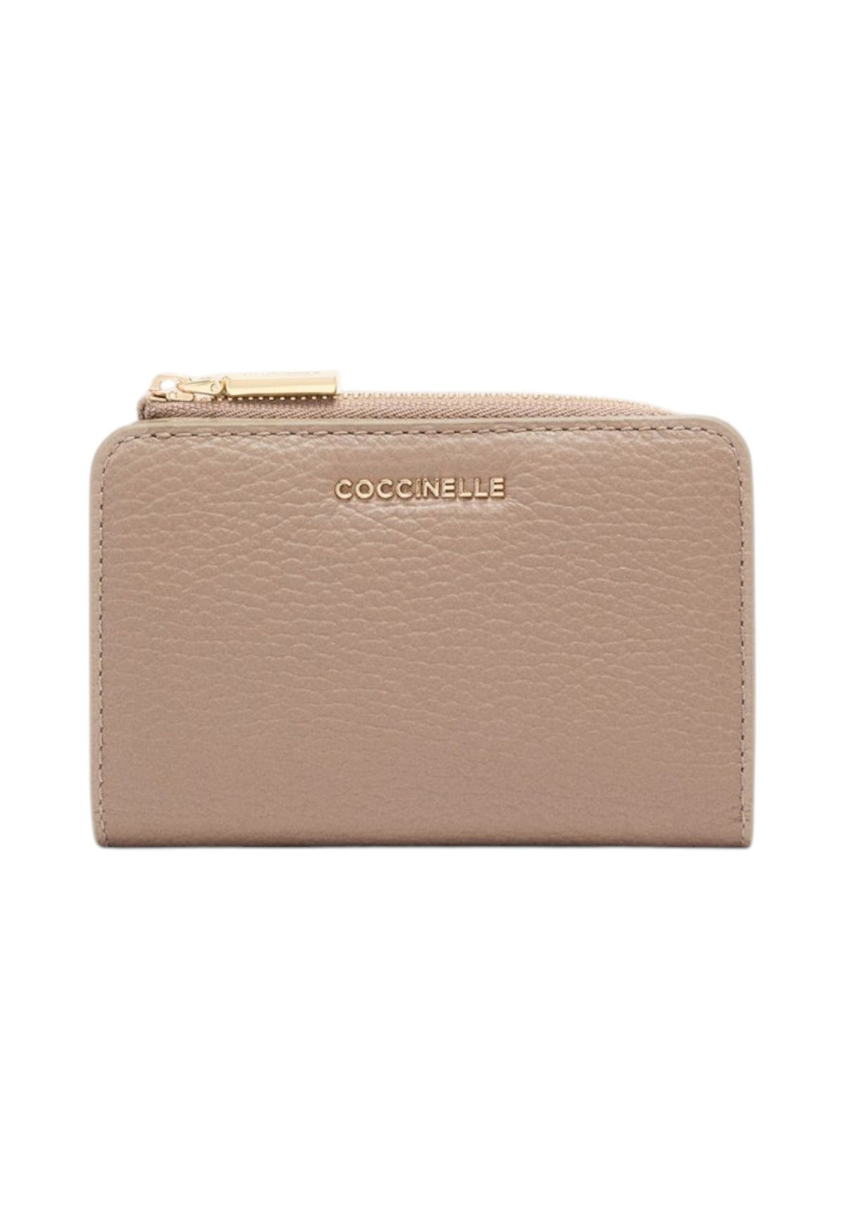 Portafoglio Con Zip Donna Coccinelle Compatto In Pelle con grana Metallic Soft E2MW511D101