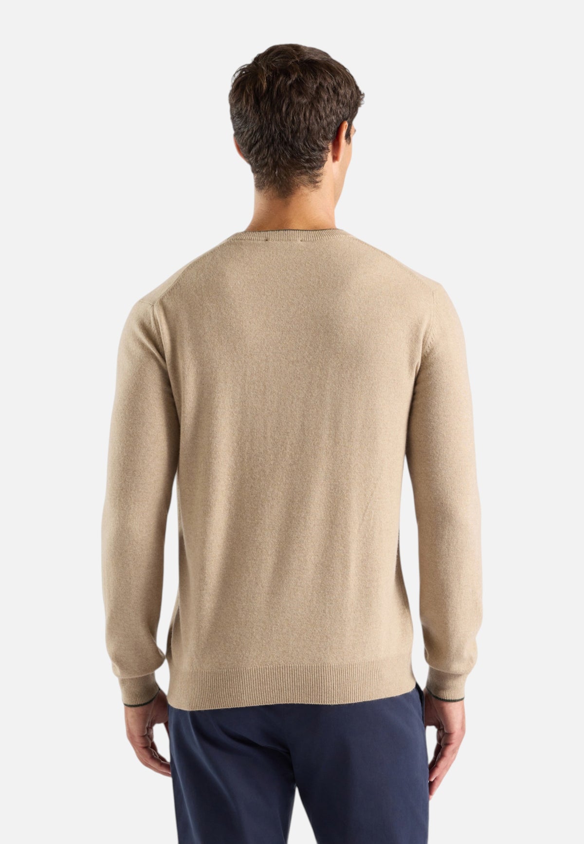 Maglione A Girocollo Uomo Harmont & Blaine Misto lana e cashmere, Dettagli a contrasto, Regular Fit, Finiture a costine, Logo Harmont & Blaine  HRR007030187