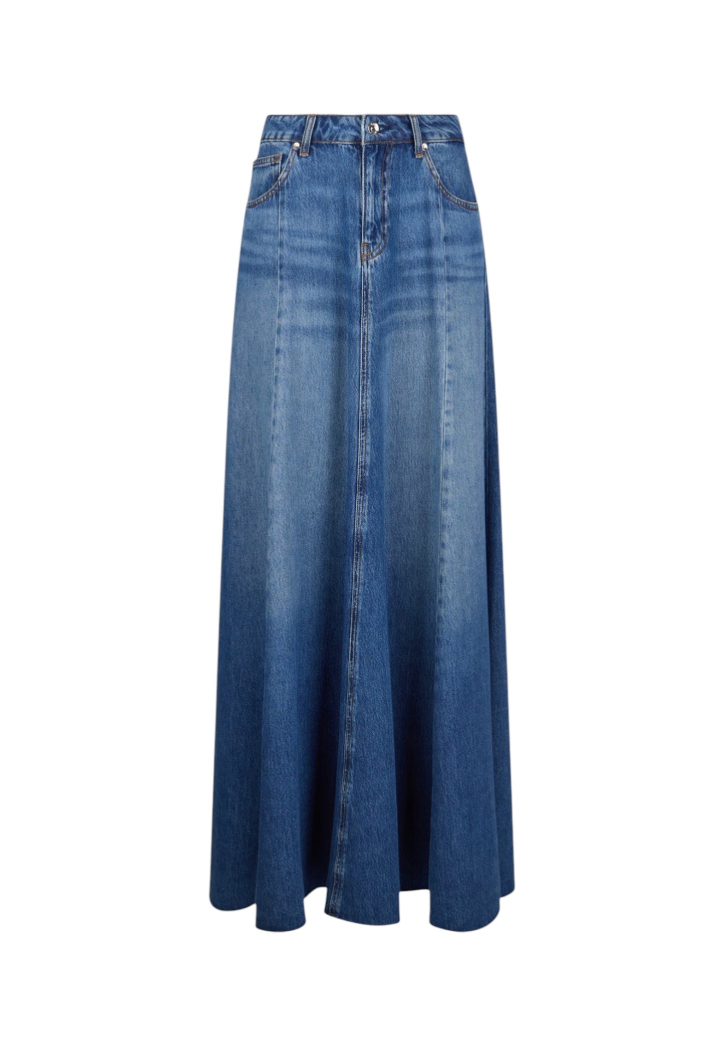 Gonna Lunga Donna Liu Jo In Denim Fluido  UA6171D0319