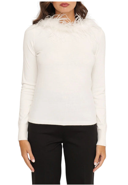 Maglione A Girocollo Donna Twinset Con Dettagli In Piuma  242TP3900