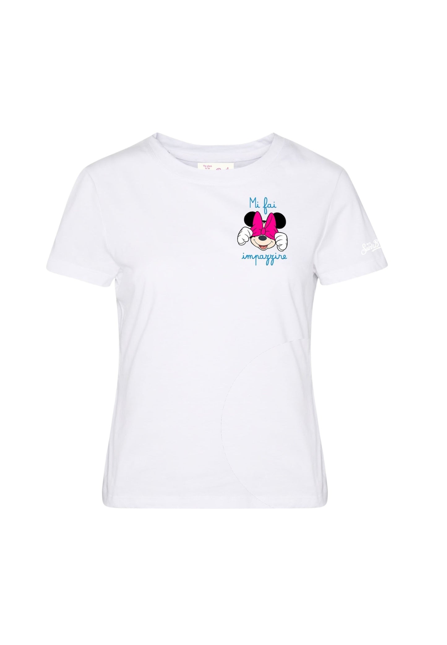 T-Shirt Manica Corta Donna Mc2 Saint Barth Minnie Impazzire Emb Emilie EMI0001