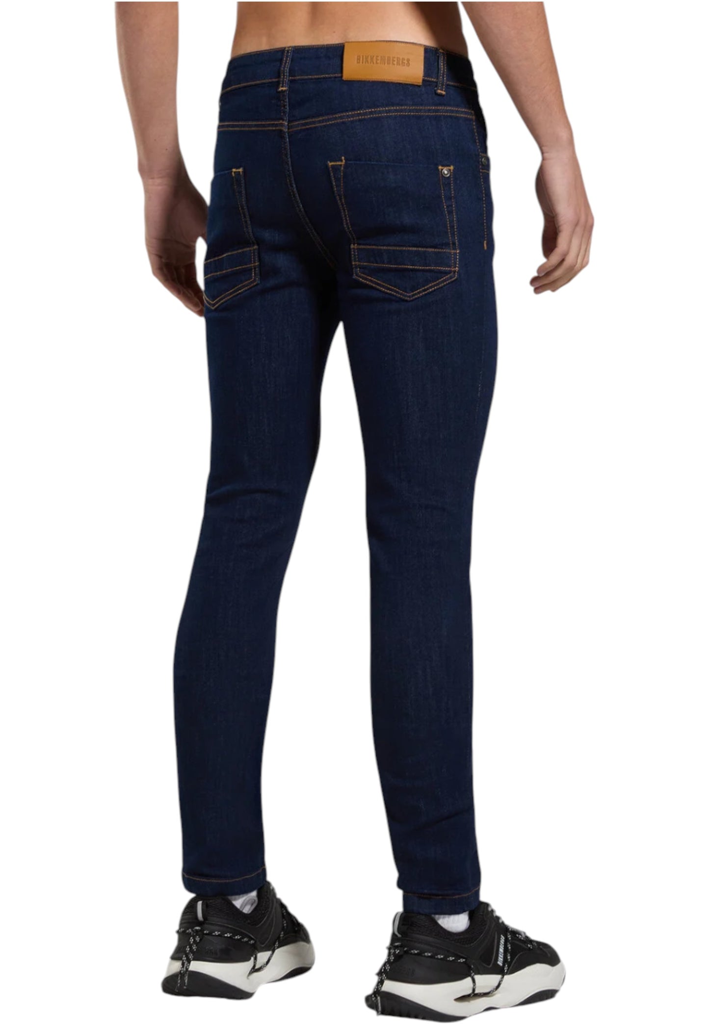 Jeans Slim Fit Uomo Bikkembergs Con Logo Posteriore