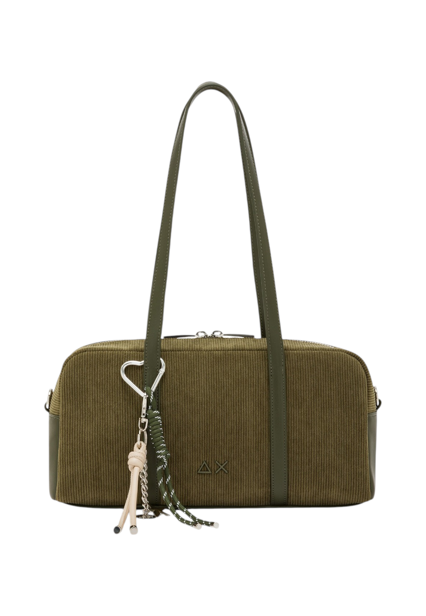 Borsa A Spalla Donna Sun68 Case Bag, Doppio Manico, Tracolla Regolabile, Chiusura Con Zip, Charm Logato Corduroy Y46220