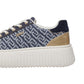 Sneakers Basse Donna Liu Jo In Denim Monogram Con Platform Elodie 01 BF6059TX561