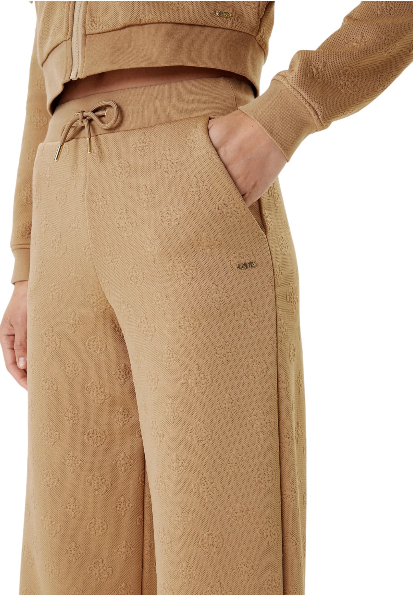 Pantaloni Tuta Donna Guess Wide Leng 3D Peony V5YB19KBSL2