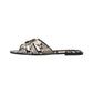 Ciabatte  Donna Pinko In Pelle Di Vitello Stampa Pitone E Logo Love Birds Milly 04 SD0463P042