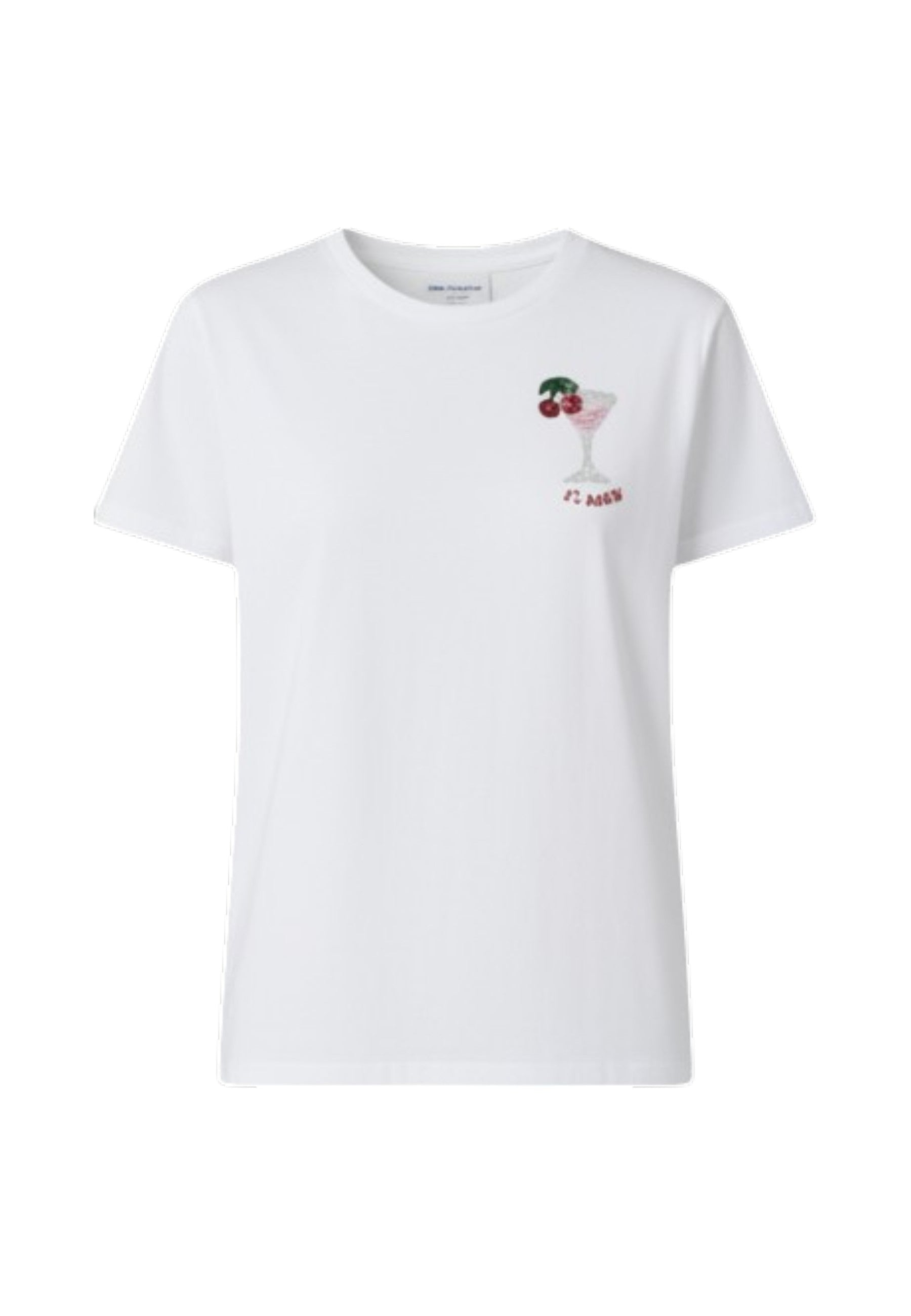 T-Shirt Manica Corta Donna Mc2 Saint Barth Sb Cherry Martini Beads Emb Emilie EMI0001