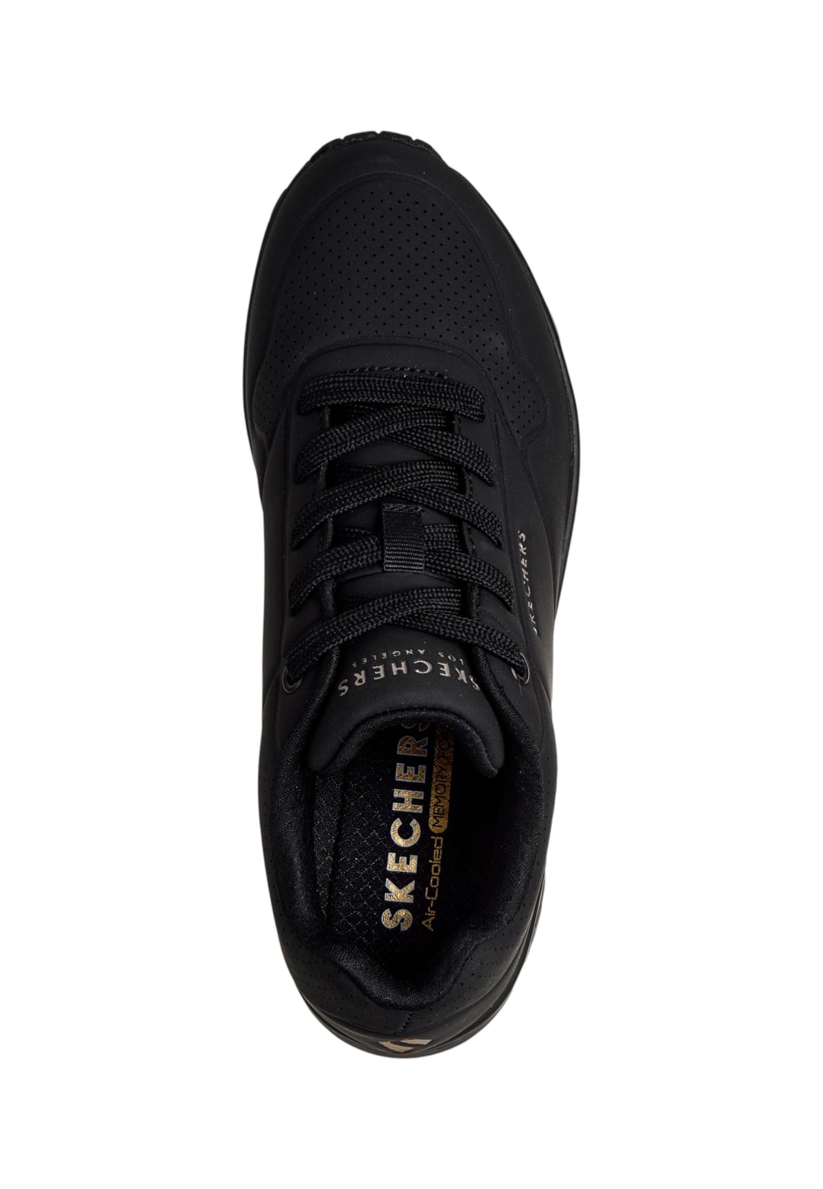 Sneakers Basse Donna Skechers Air-Cooled Memory Foam, Skech-Air, Intersuola ammortizzata ad aria, Zeppa nascosta, Tomaia traforata, Durabuck, Chiusura con lacci Uno - Stand On Air 73690