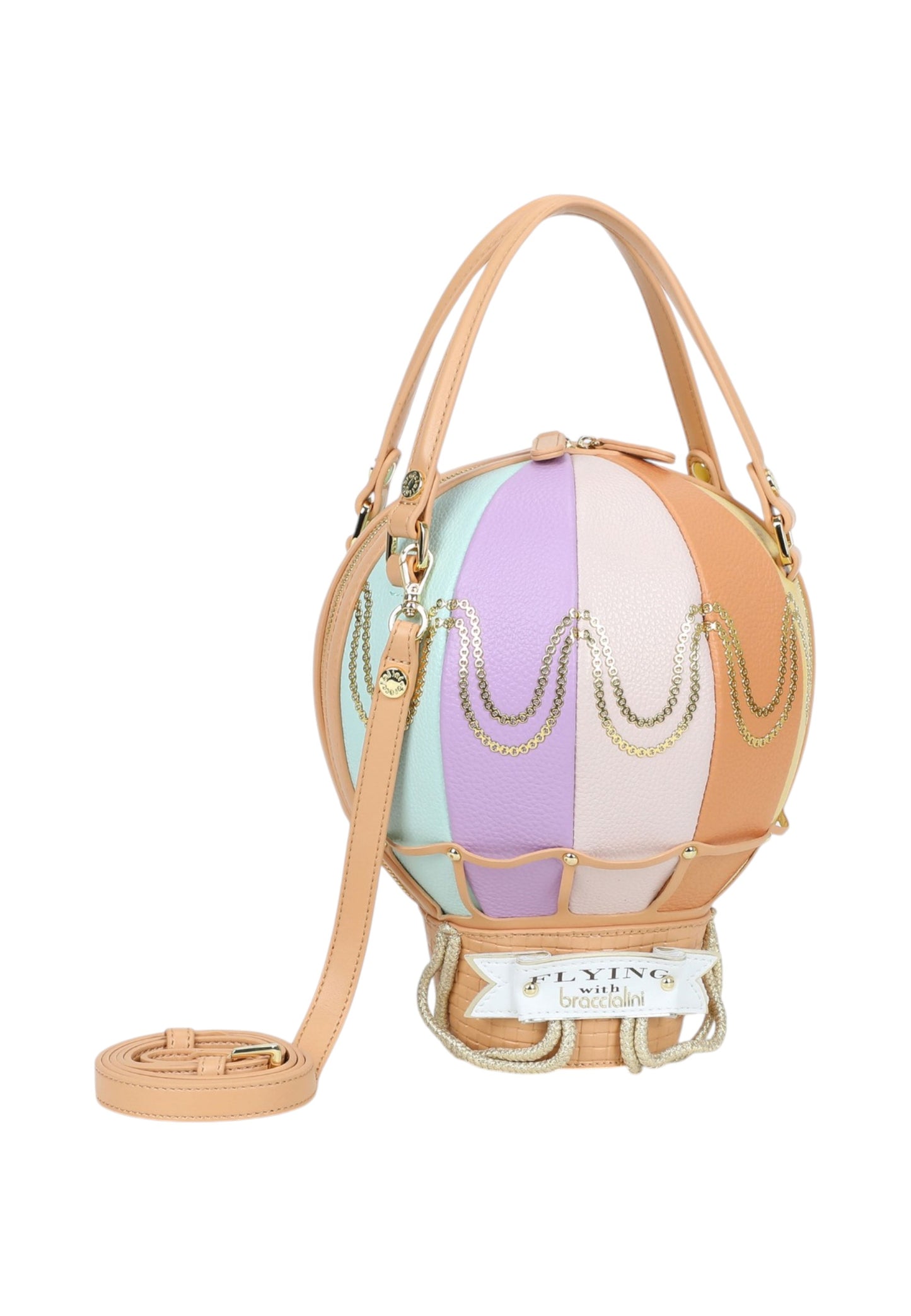 Borsa A Tracolla Donna Braccialini Mongolfiera In Pelle Temini B19042PP