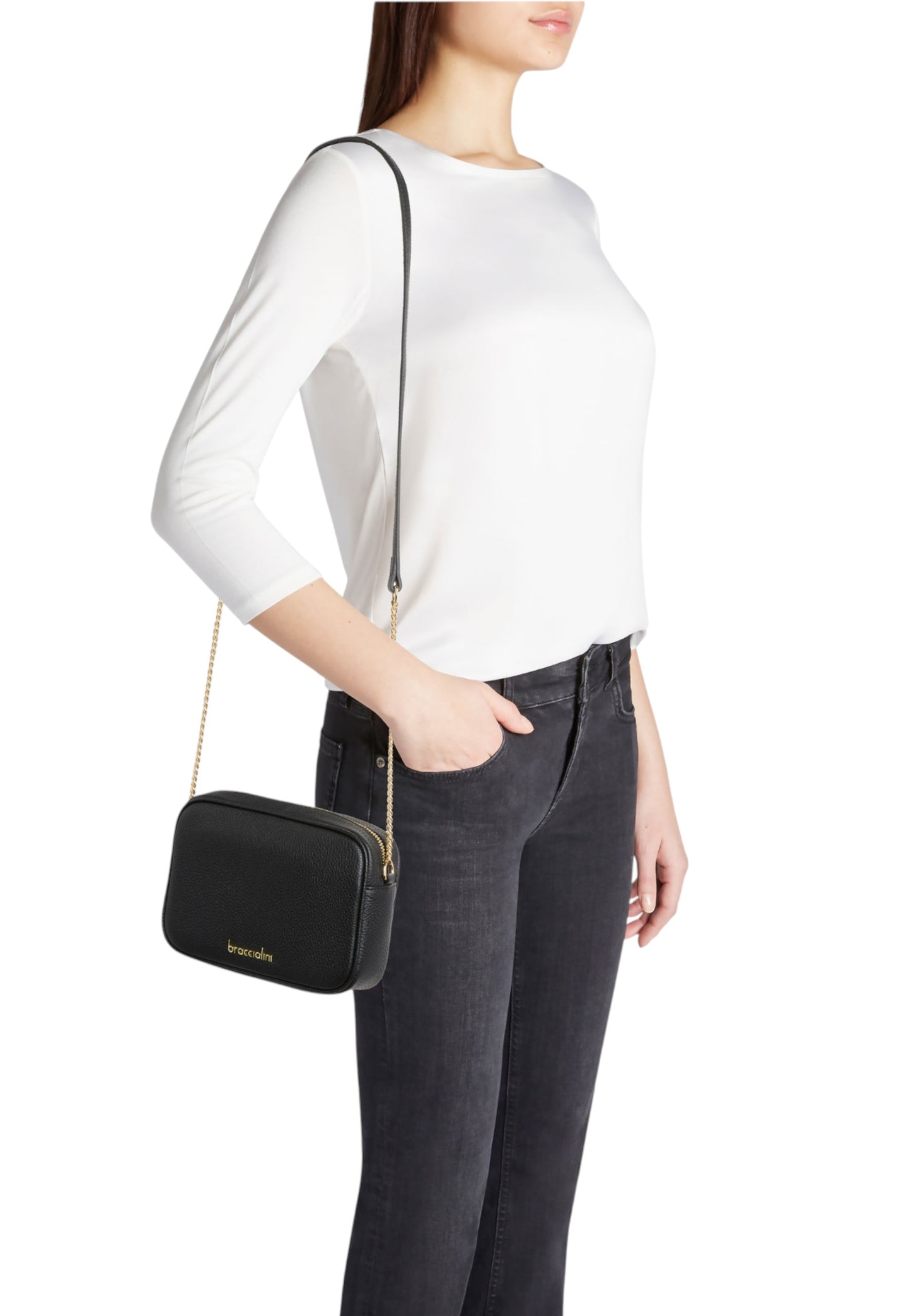 Borsa A Tracolla Donna Braccialini Mini Bag Jinny Leather B18480PP