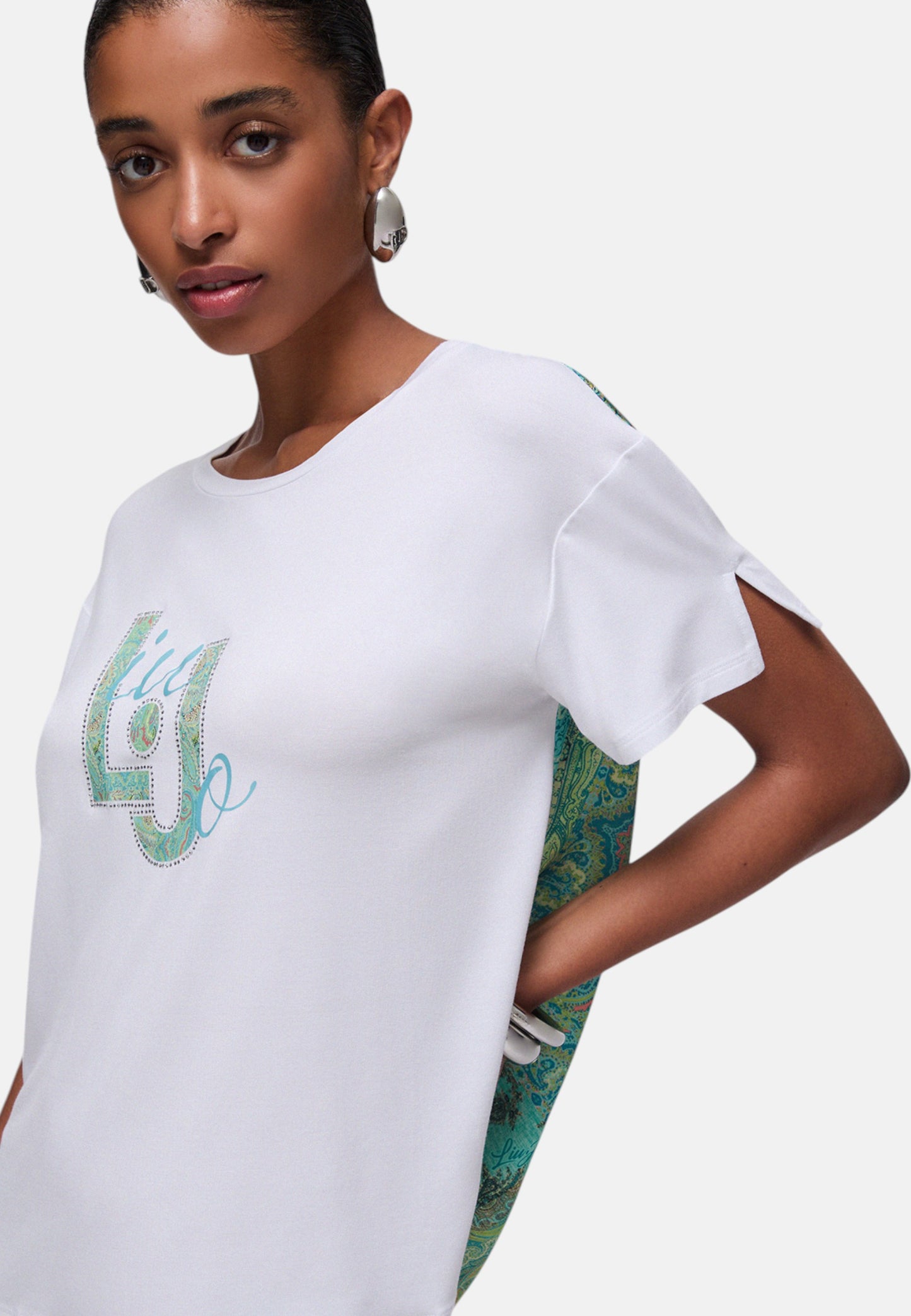 T-Shirt Manica Corta Donna Liu Jo LJ Cachemire Water Eco Line VA6164JS360