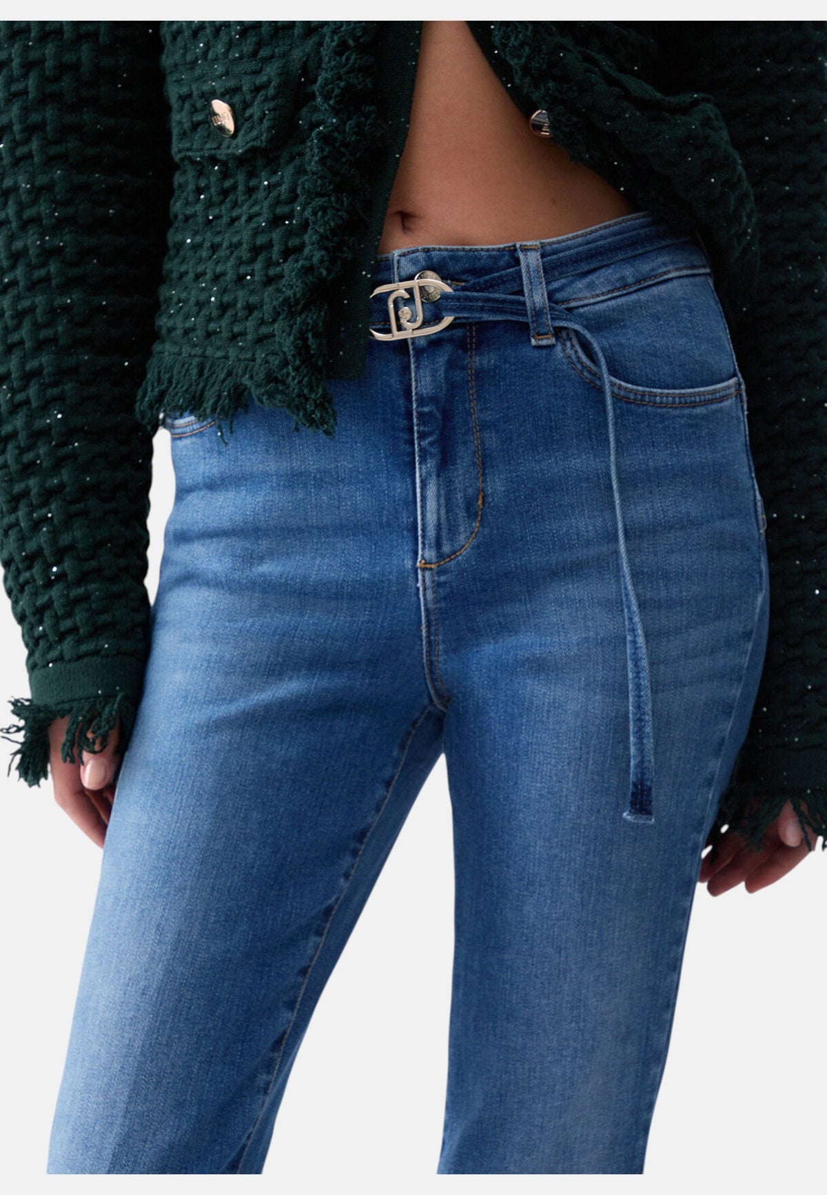Jeans Flare Fit Donna Liu Jo Bottom Up A Vita Alta Good Super Beat UF6087D0264