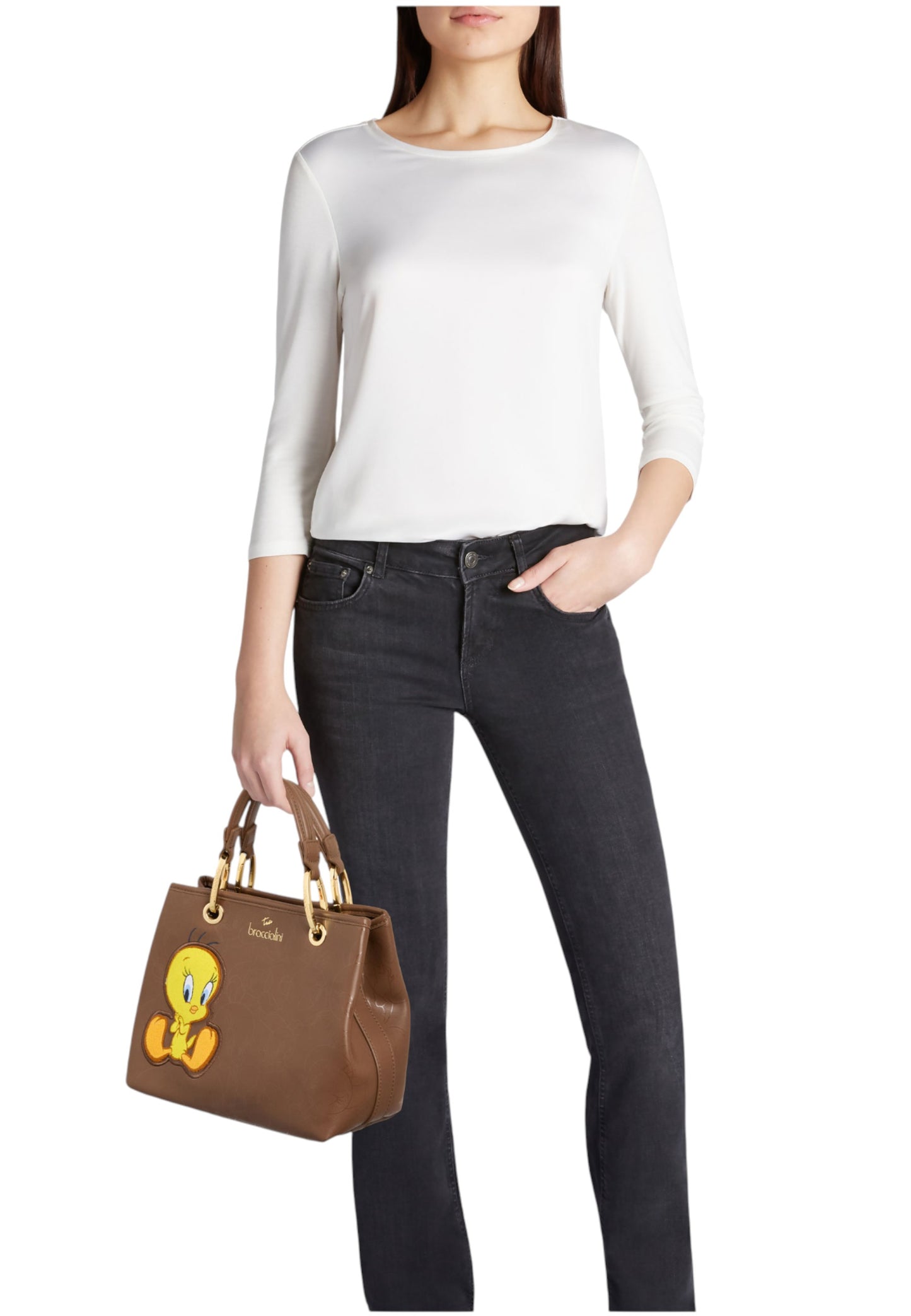 Borsa A Mano Donna Braccialini Patch Tweety Beth Lt LT231YY