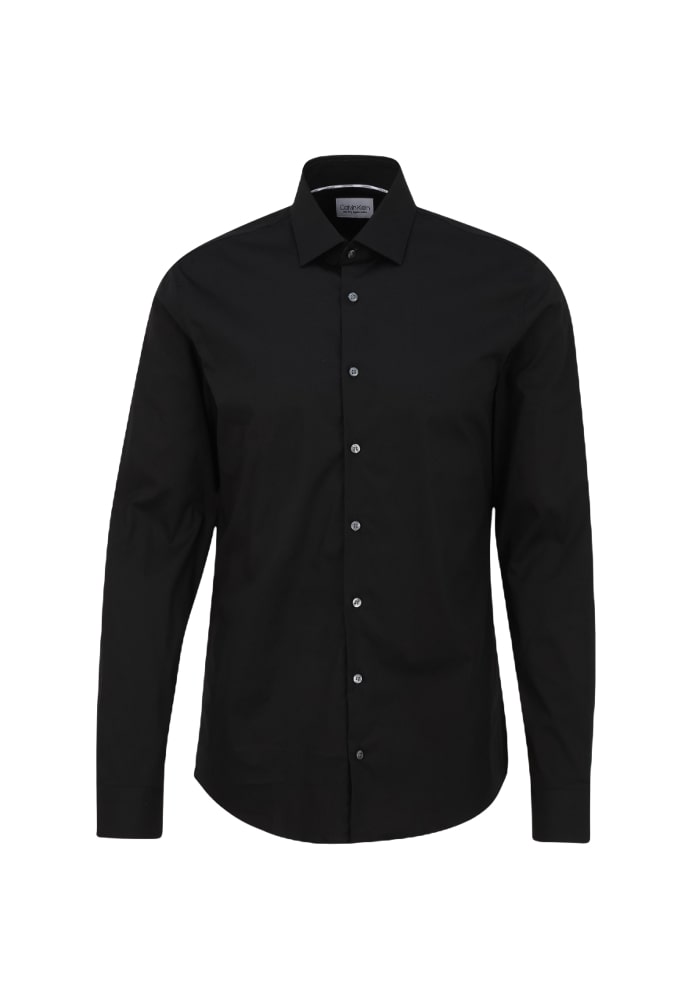 Camicia Manica lunga Uomo Calvin klein  Poplin Stretch Slim K10K108229