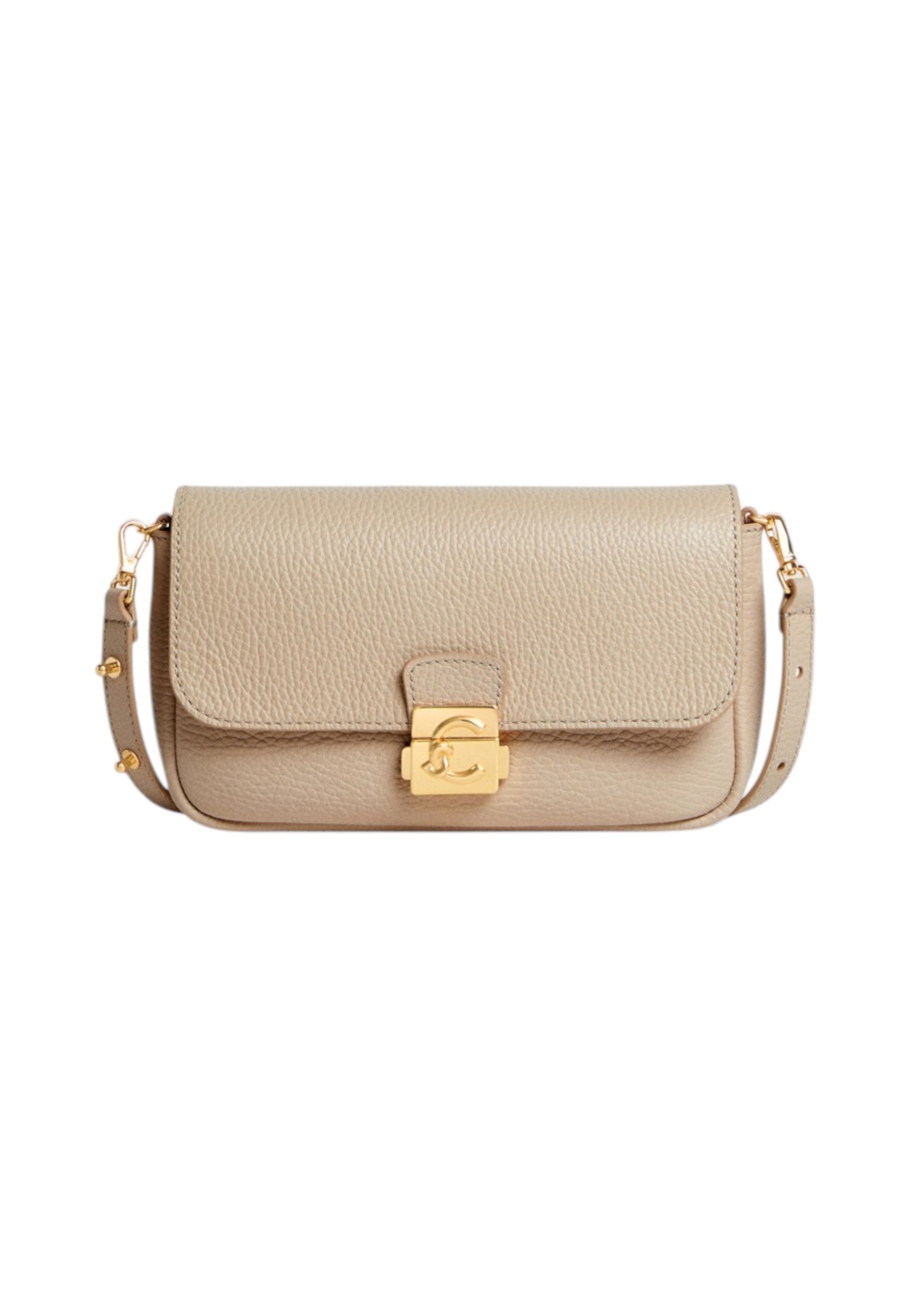 Borsa A Tracolla Donna Coccinelle In Pelle Martellata Coccinelle C-Me Lock Mini E5U4K520101