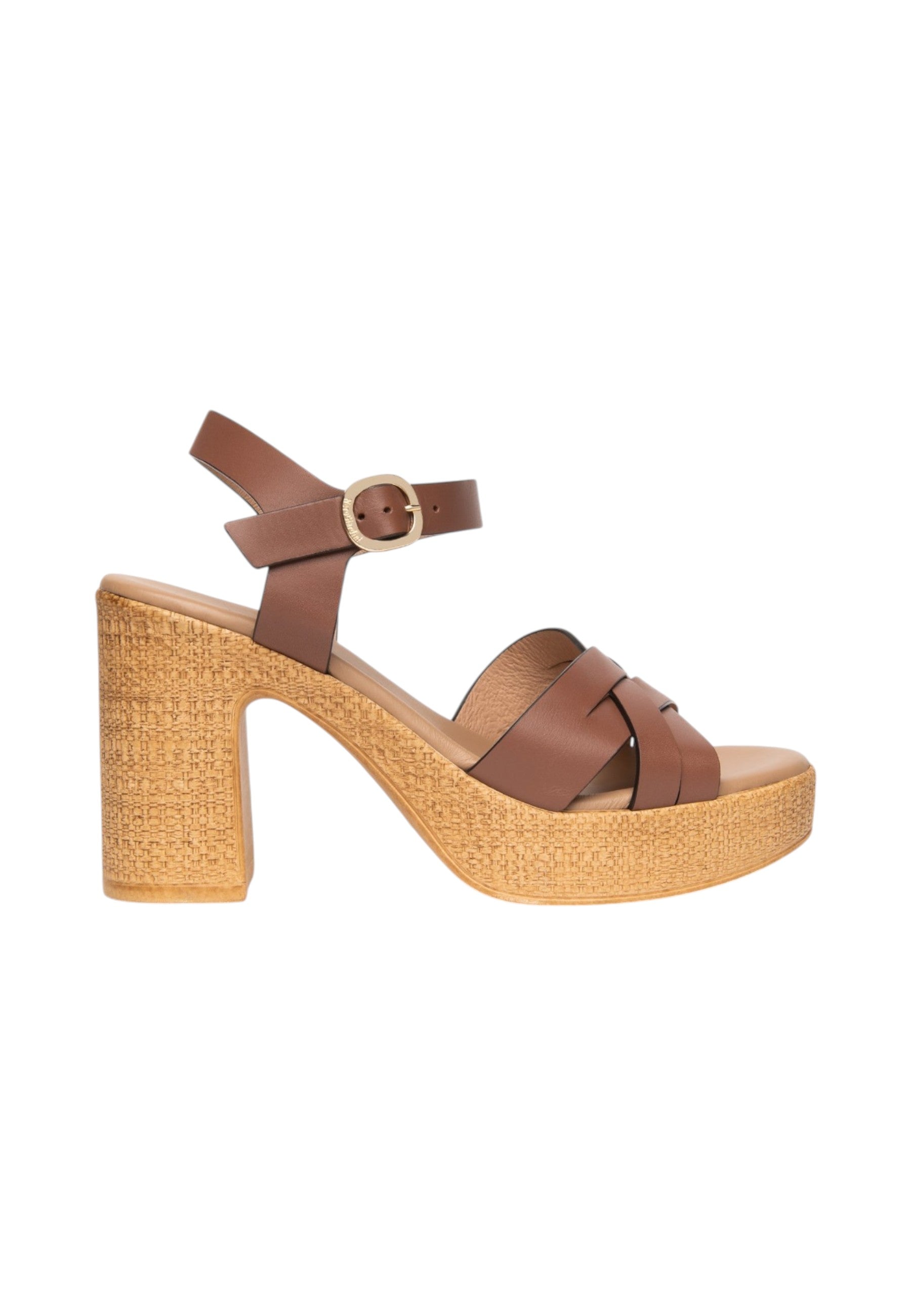 Sandali Con Tacco Donna Nero Giardini In Pelle Con Fasce Intrecciate  E617010D