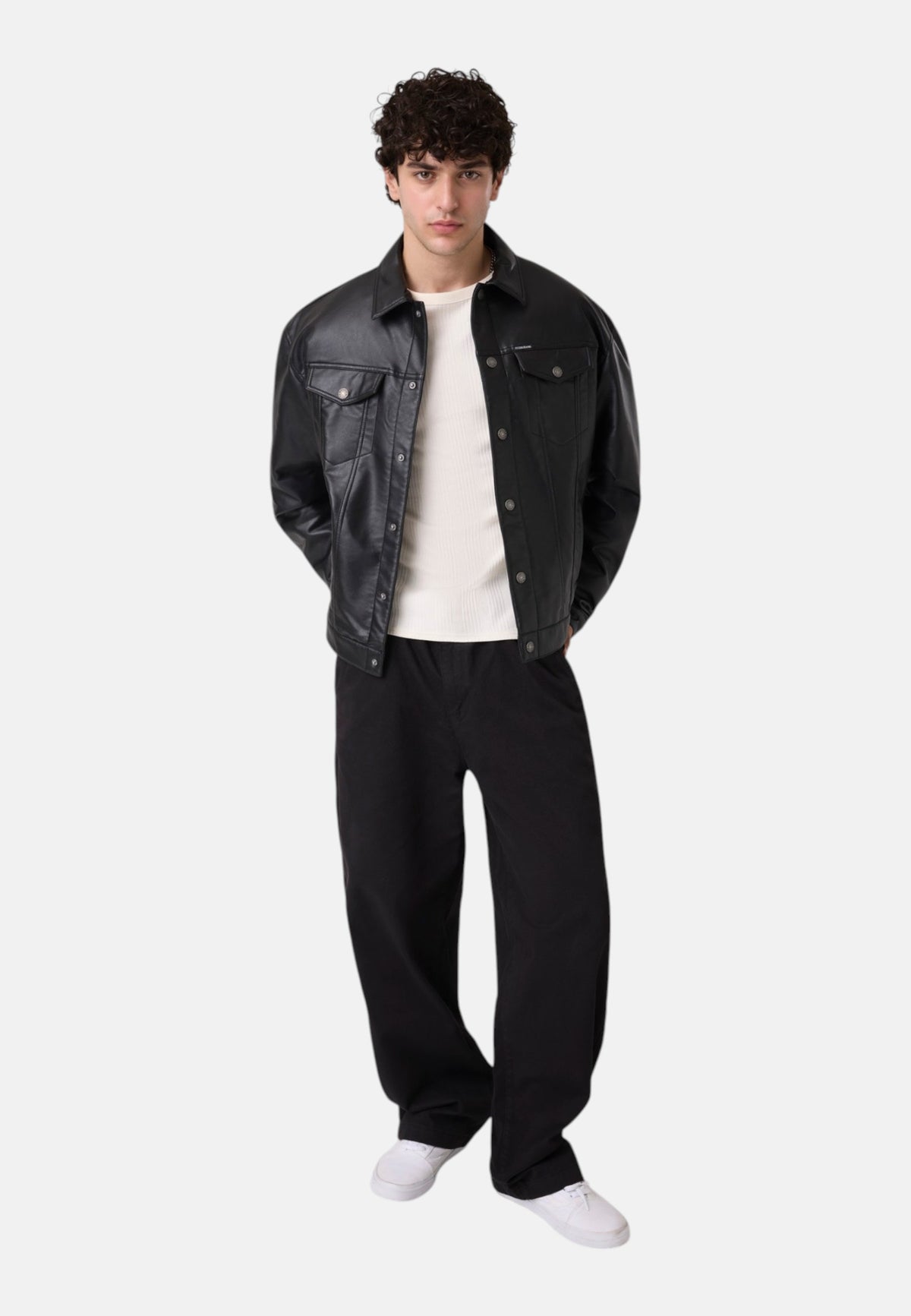Giacca In Pelle Sintetica Uomo Guess Stile trucker Gj M6YL45W3368