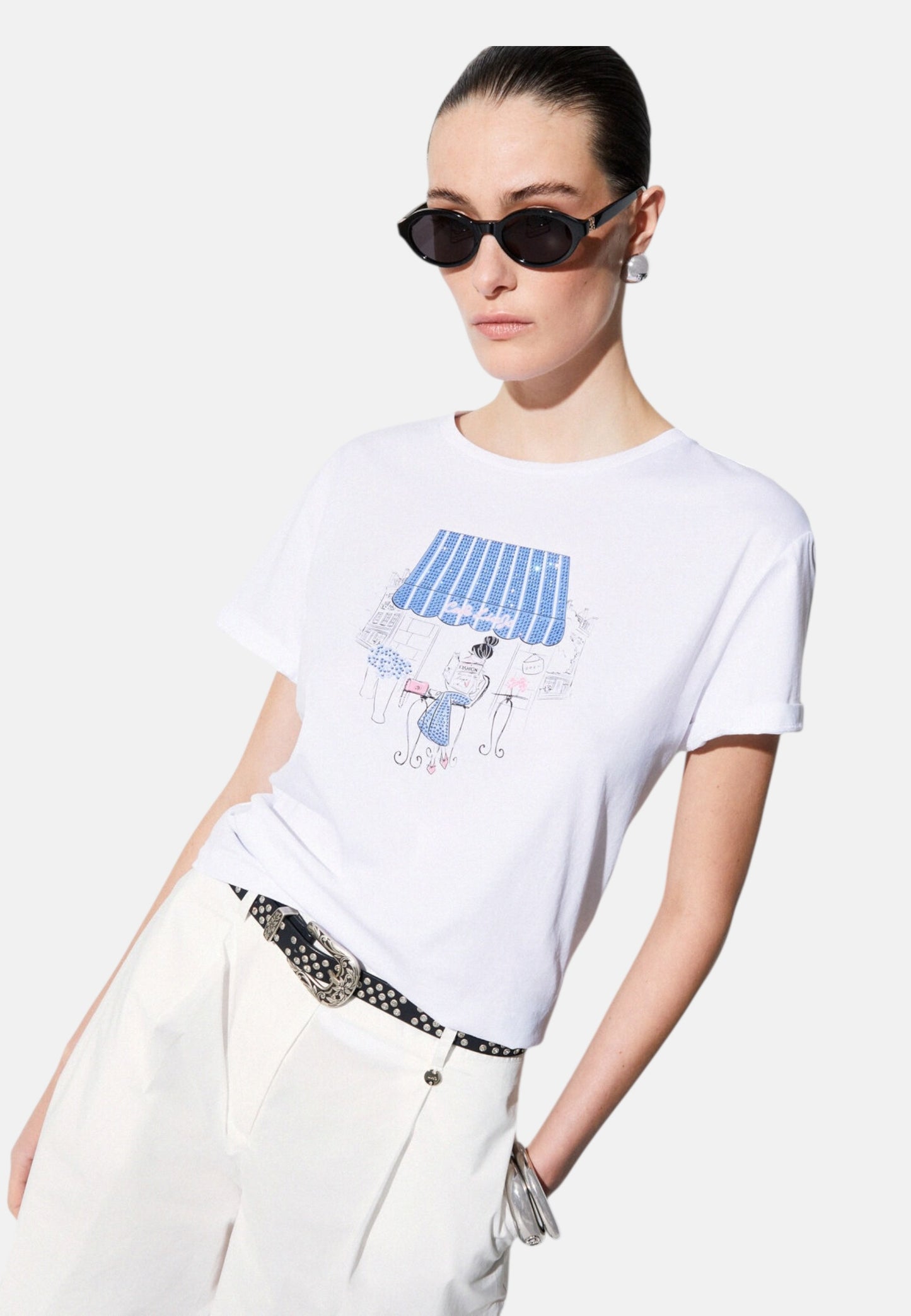 T-Shirt Manica Corta Donna Liu Jo Cafe Liujo Eco Line WA6502JS923