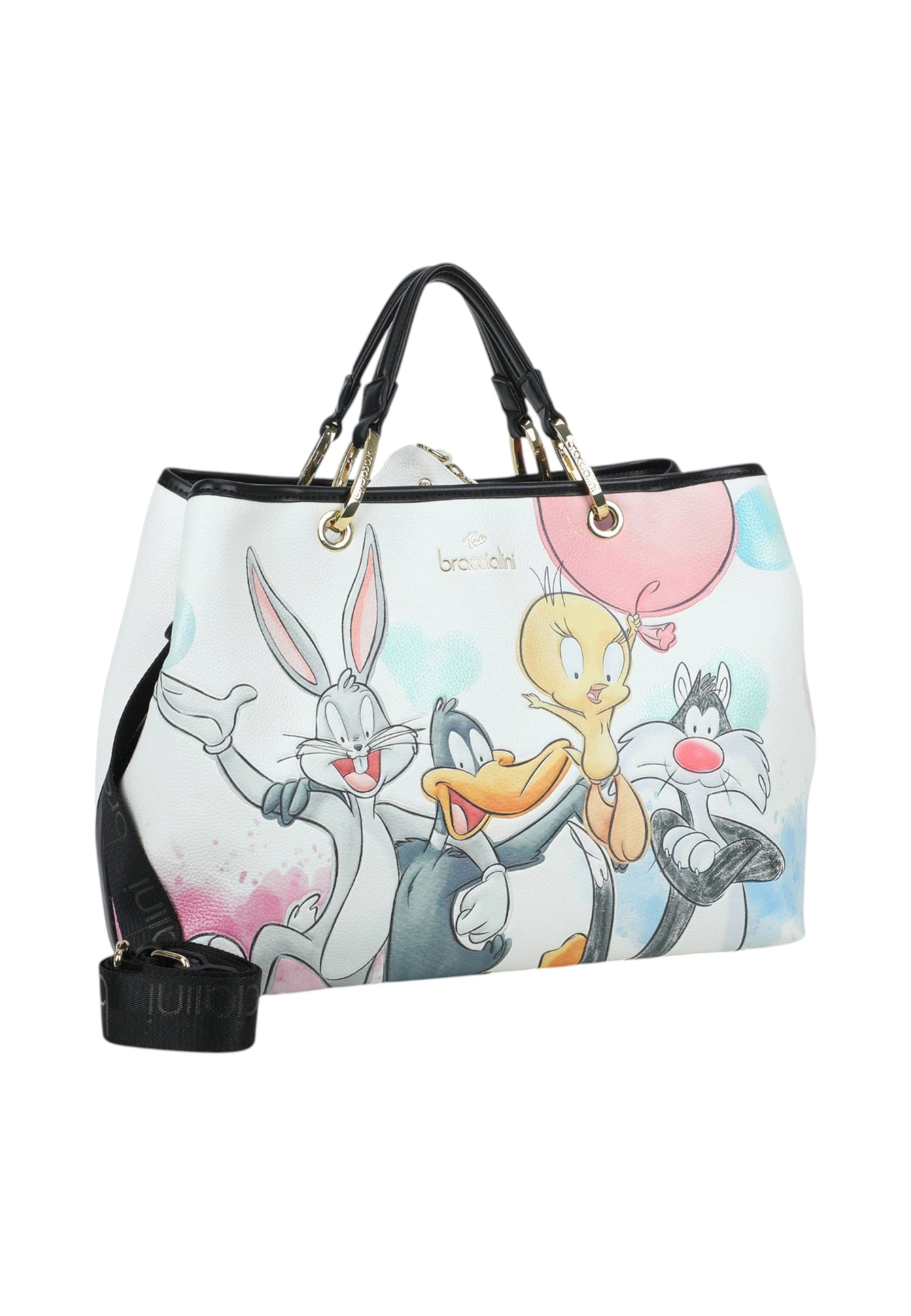 Borsa A Mano Donna Braccialini Large Stampa Looney Tunes Beth Lt LT282YY