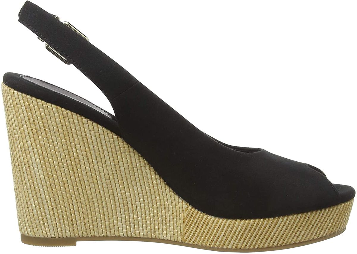 Sandali Con Zeppa Donna Tommy Hilfiger Alta Iconic Elena Sling Back Wedge FW0FW04789