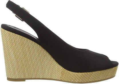 Sandali Con Zeppa Donna Tommy Hilfiger Alta Iconic Elena Sling Back Wedge FW0FW04789