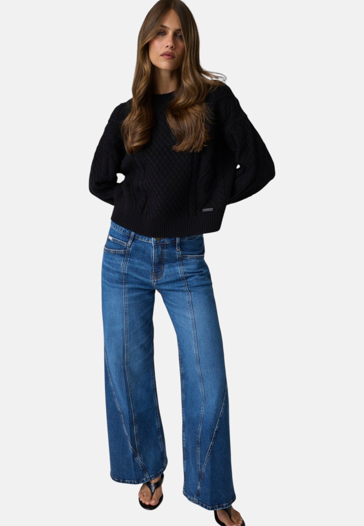 Maglione A Girocollo Donna Guess Lavorazione a trecce Gj W6BR15Z1260