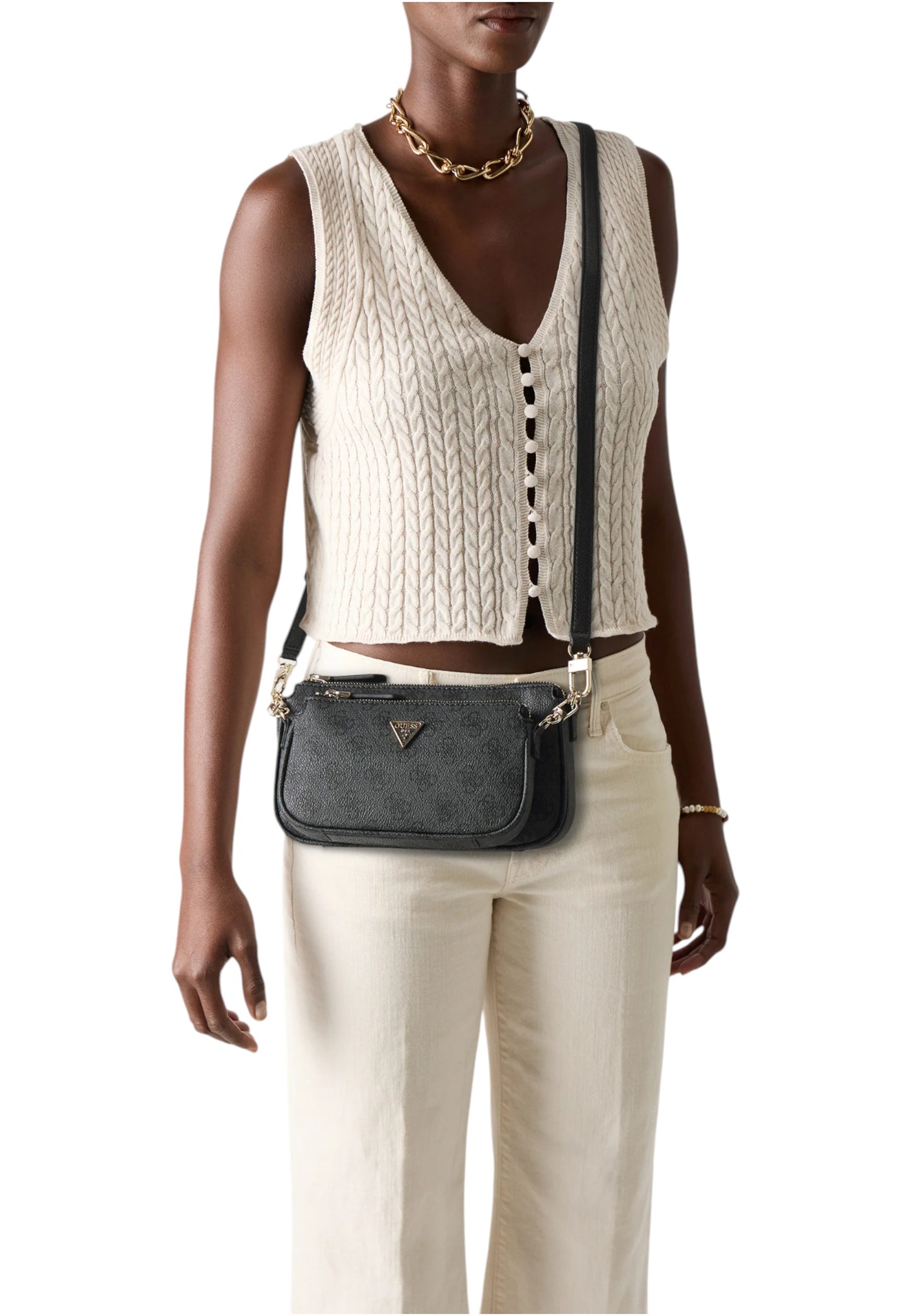 Borsa A Tracolla Donna Guess Double Pouch Crossbody Noelle Ii HWBG9672710