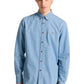 Camicia Manica lunga Uomo Harmont & Blaine In Denim Con Dettagli A Contrasto  CRP001013161M