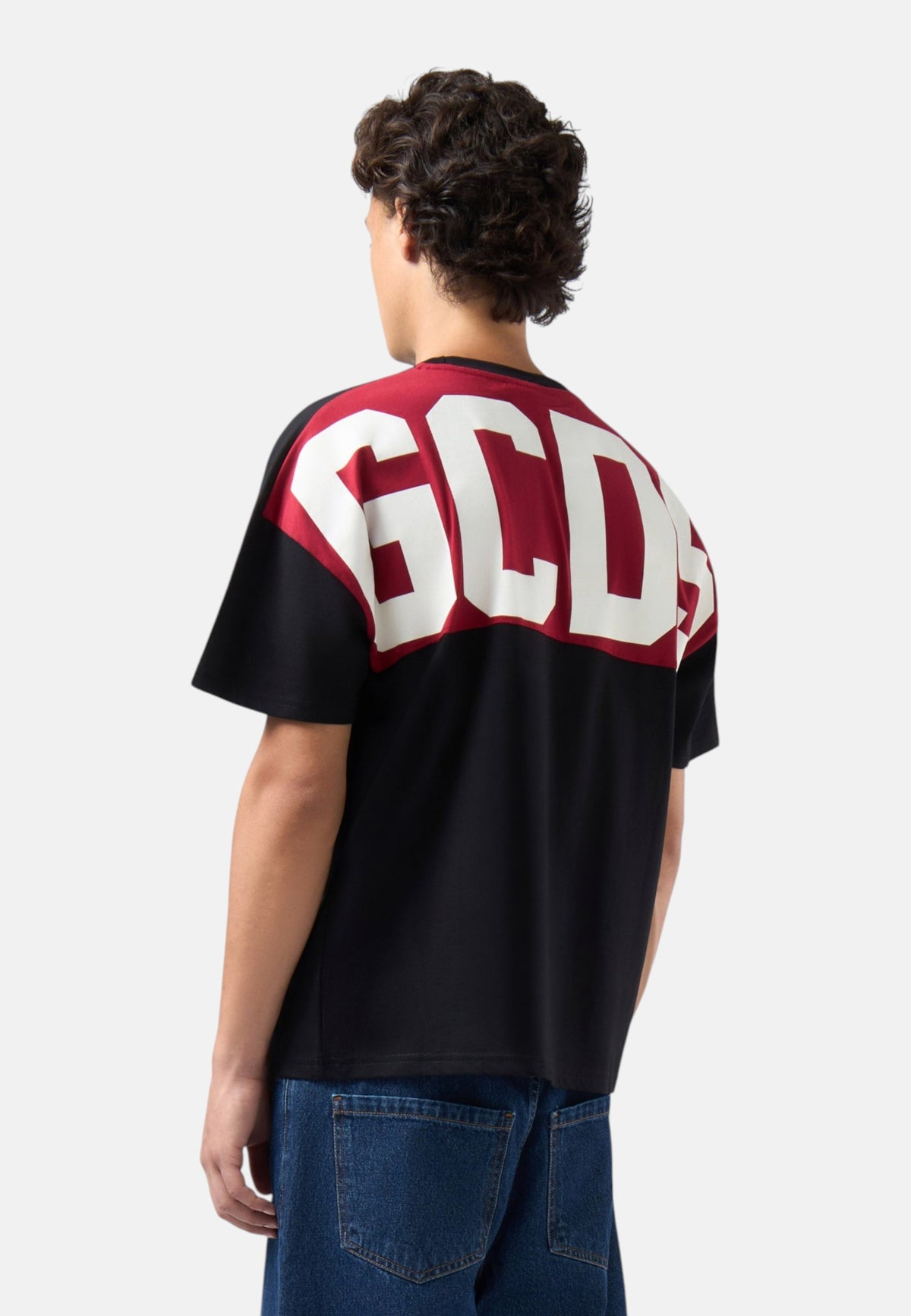 T-Shirt Manica Corta Uomo Gcds Puro cotone, logo sul davanti, fascia logo sul retro, collo a costine, vestibilit� regular Band Logo Back T-Shirt Z0MLQC214J080