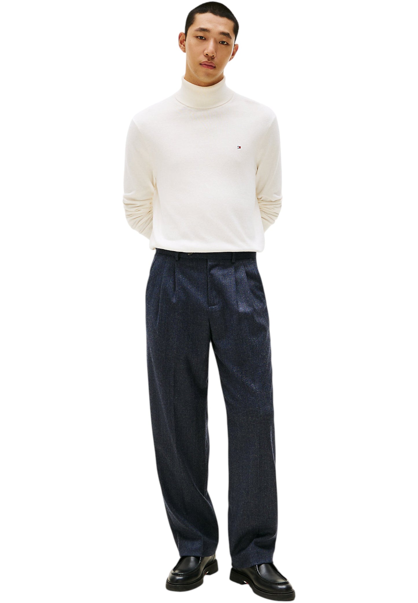 Maglione Collo Alto Uomo Tommy Hilfiger Organic Cotton Cashmere Pima MW0MW28048