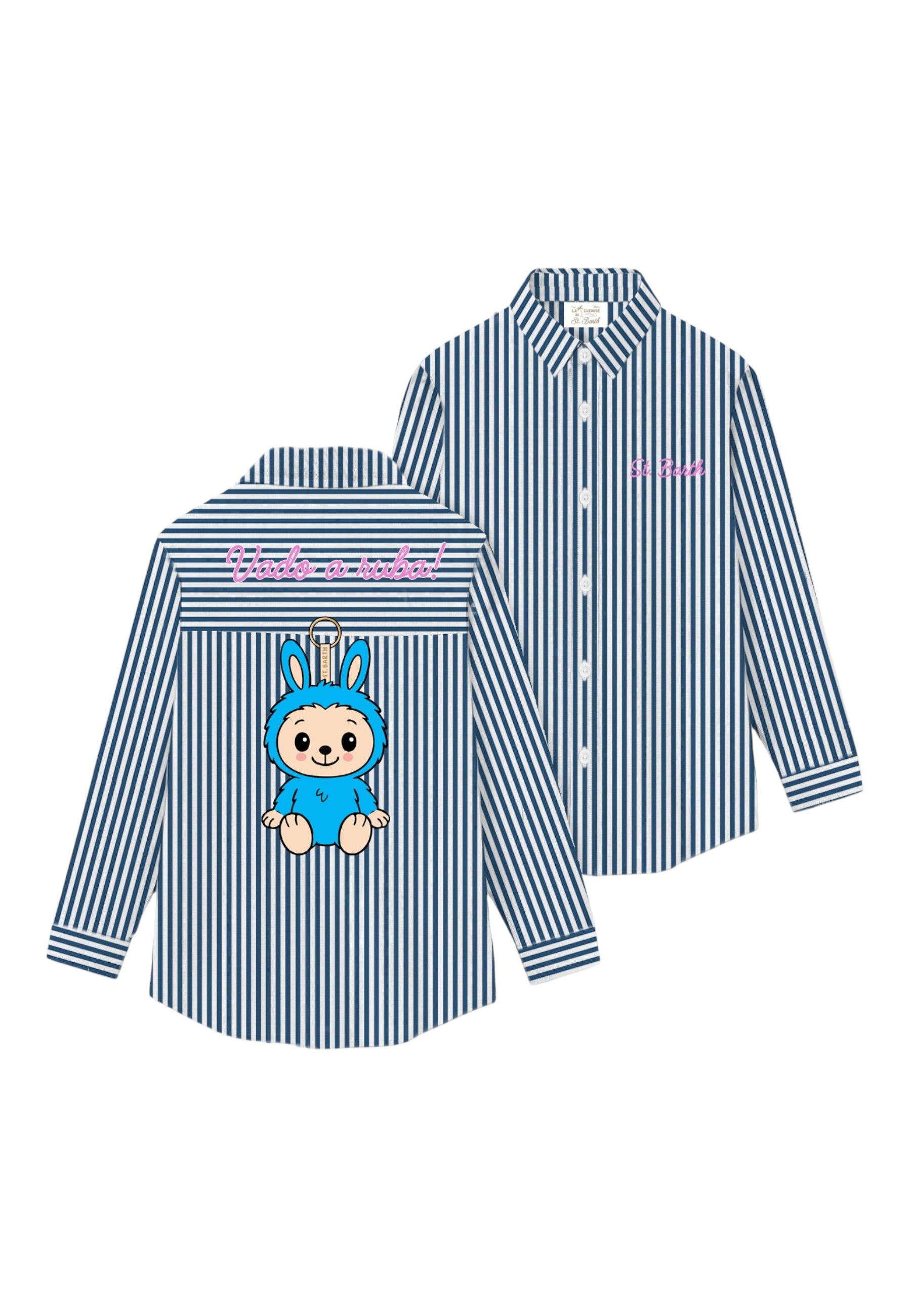 Camicia Manica lunga Donna Mc2 Saint Barth Stripes V A Ruba Brigitte Embry BRIG005