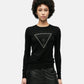 Maglia A Girocollo Donna Guess  Sasha Triangle Logo W6RR49Z2NQ2