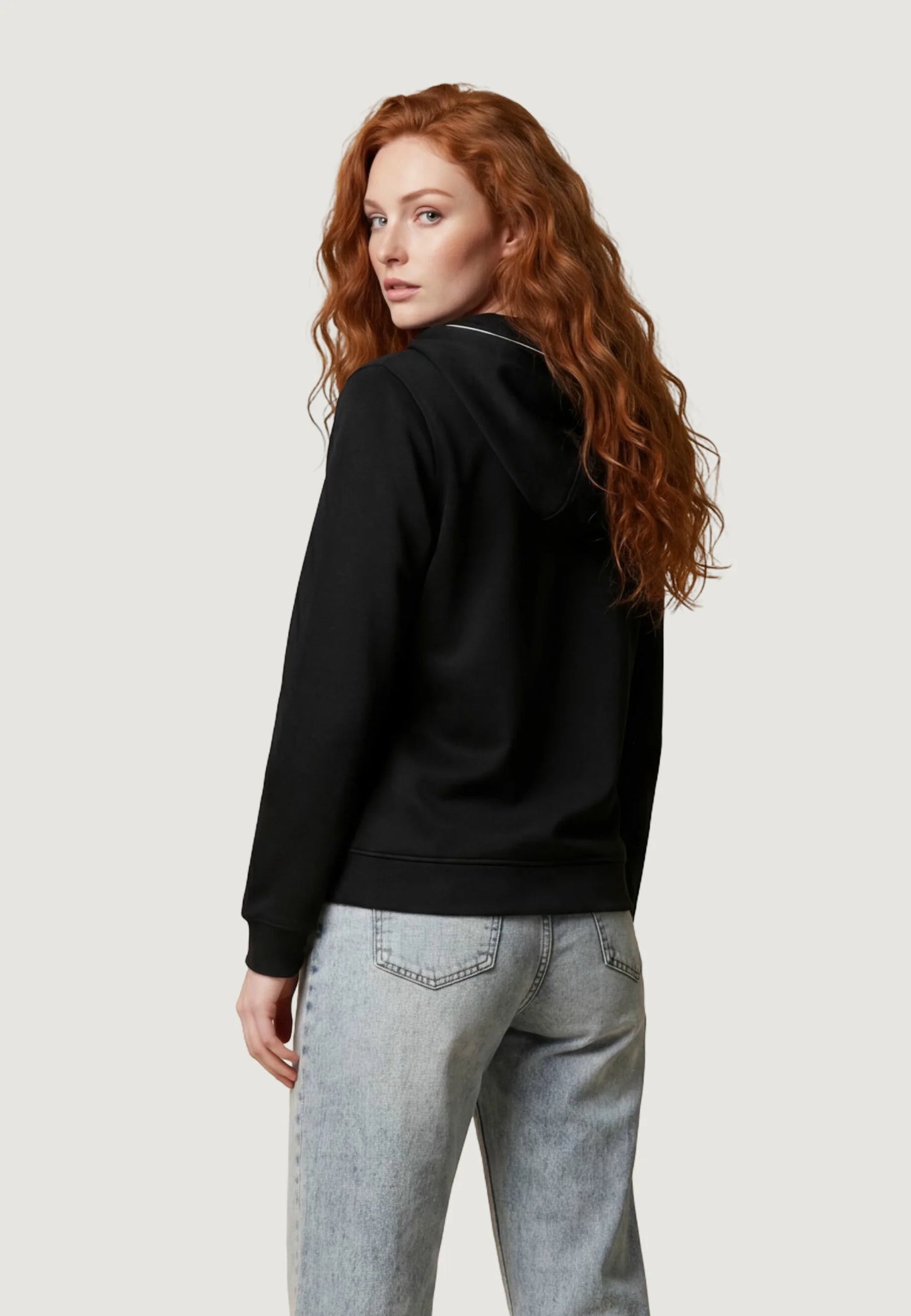 Felpa Con Zip Donna Guess Con Cappuccio Circe V6GQ07K3096