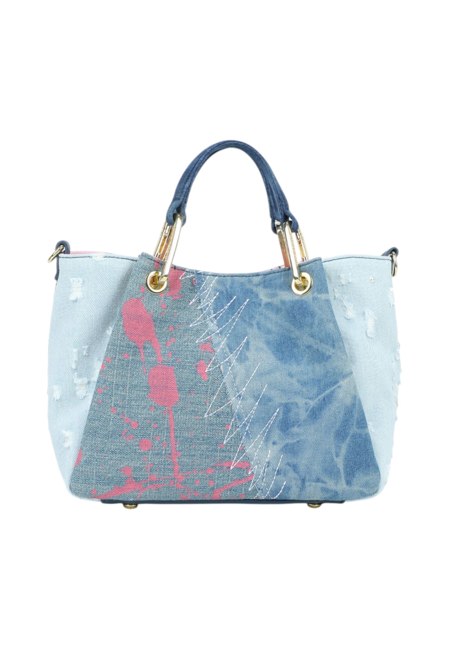 Borsa A Mano Donna Braccialini Small Con Doppio Manico Con Tracolla Amy Jeans B18820TY