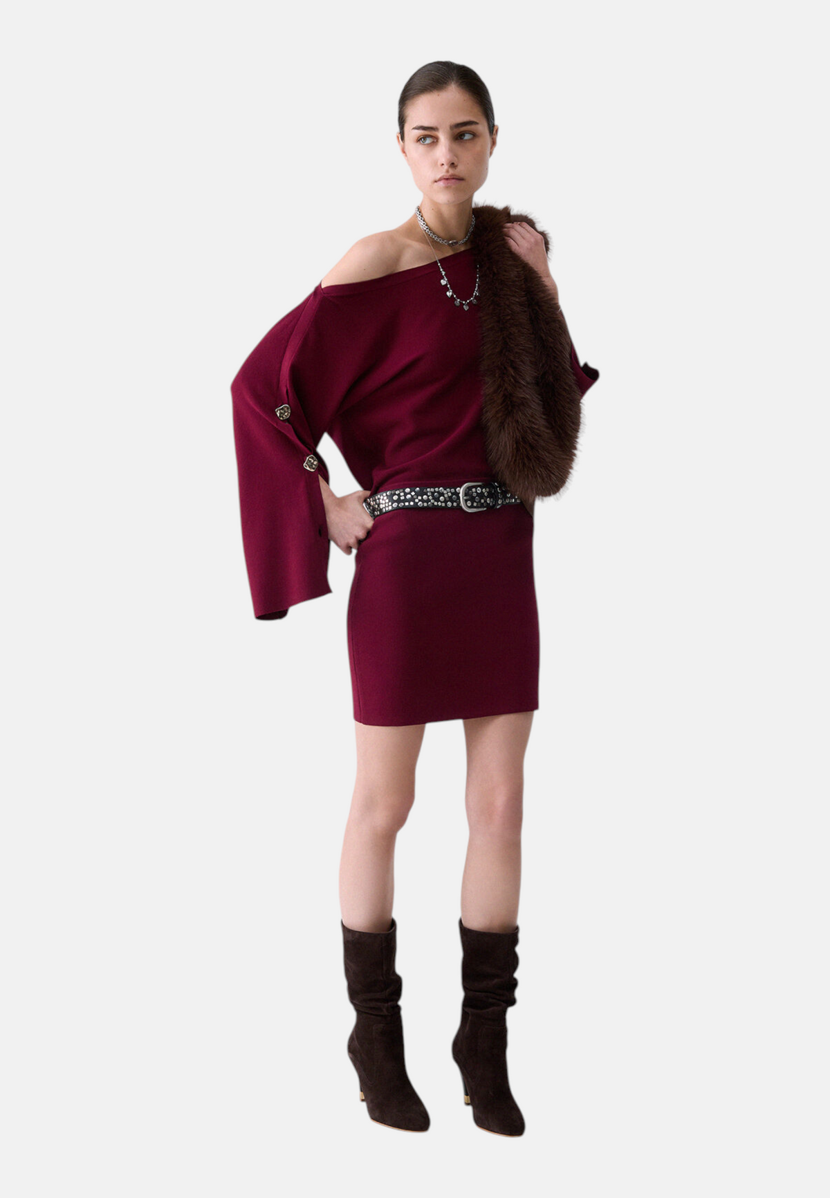 Vestito Corto Donna Liu Jo In Maglia, Maniche Ampie  CF6093MS99E
