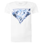T-Shirt Manica Corta Donna Guess  Feather Triangle W6GI11K3026