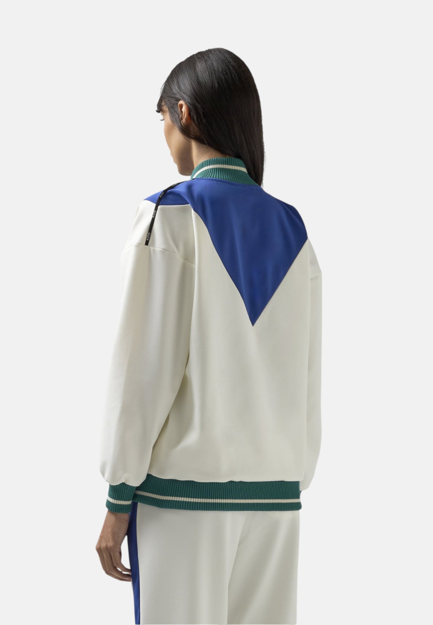 Felpa Con Zip Donna Gcds Color Block Track C1WEQE124C008