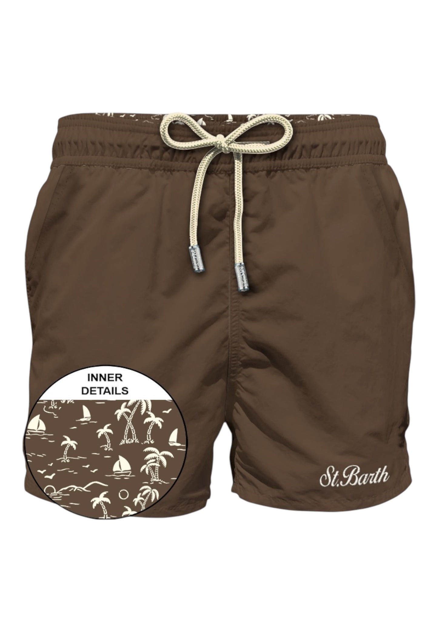 Costume da bagno Short Uomo Mc2 Saint Barth Fantasia Toile Con Tasca Posteriore Con Patta Patmos PATM001