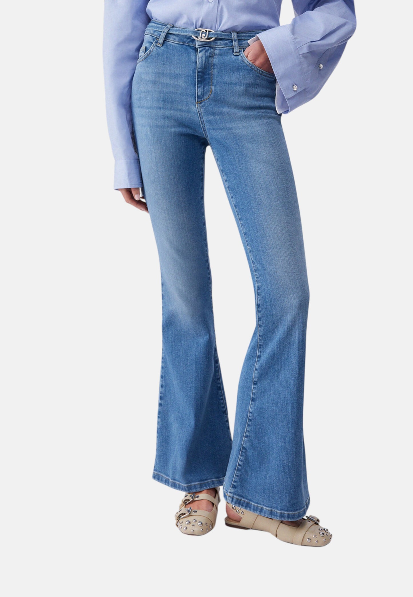 Jeans Flare Fit Donna Liu Jo Bootcut Vita Alta Good Super Beat UA6159D0264
