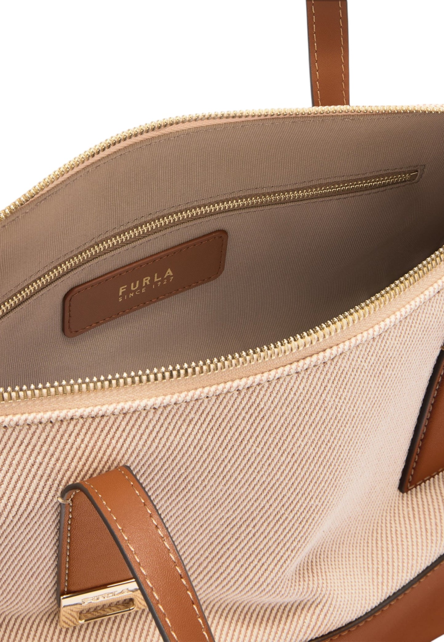 Borsa A Spalla Donna Furla Tote Medium Tessuto Canvas Furla Olivia WB01977BX3542