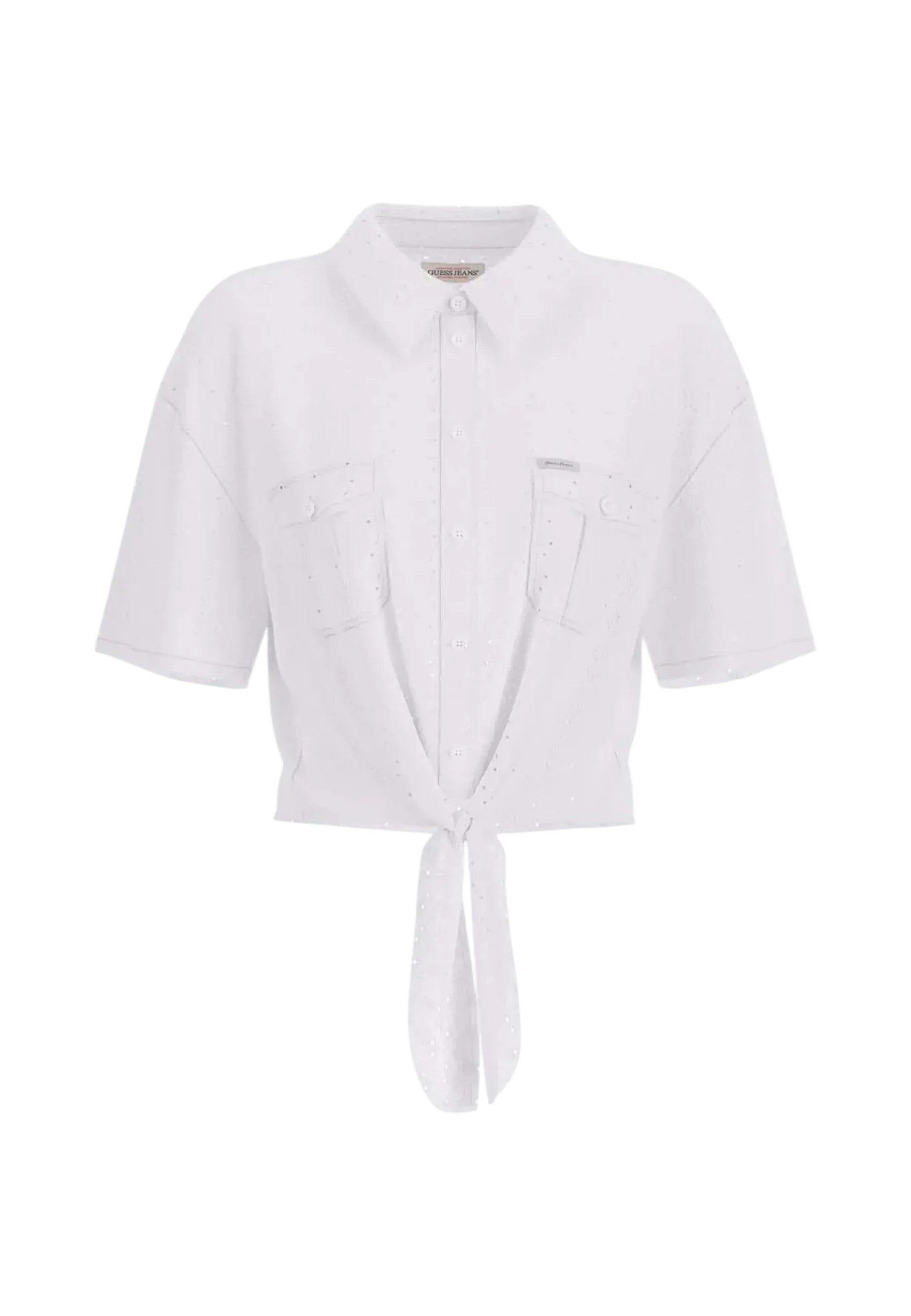 Camicia Manica Corta Donna Guess  Gj Cropped Front Tie W6GHA3WO331
