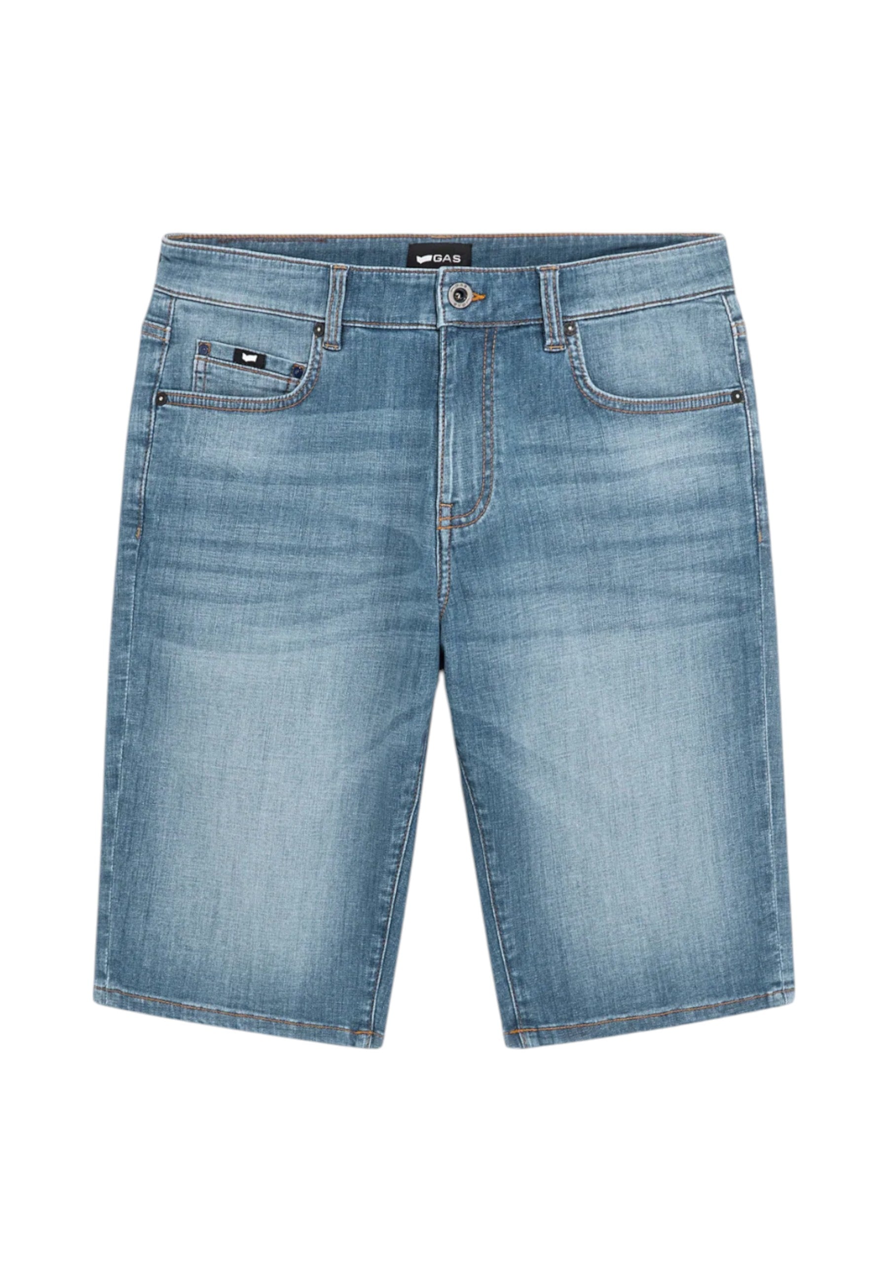 Pantaloncini Jeans Uomo Gas Basic Medium Albert Short Rev 370271021999