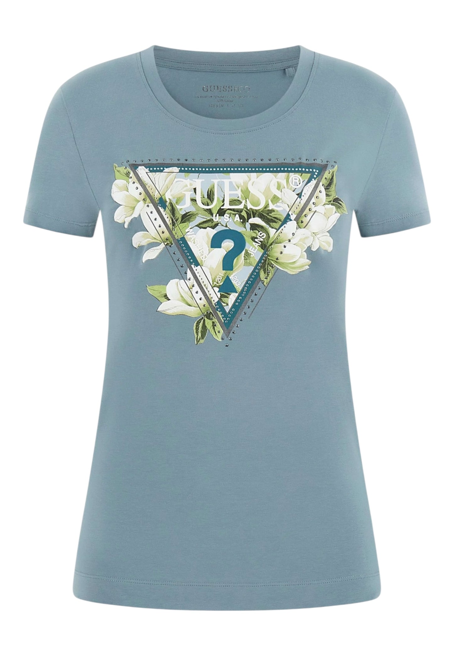 T-Shirt Manica Corta Donna Guess  Camelia Triangle W6RI35J1314