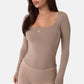 Body  Donna Guess Manica lunga, Scollo quadrato Gj W6YP21K4356
