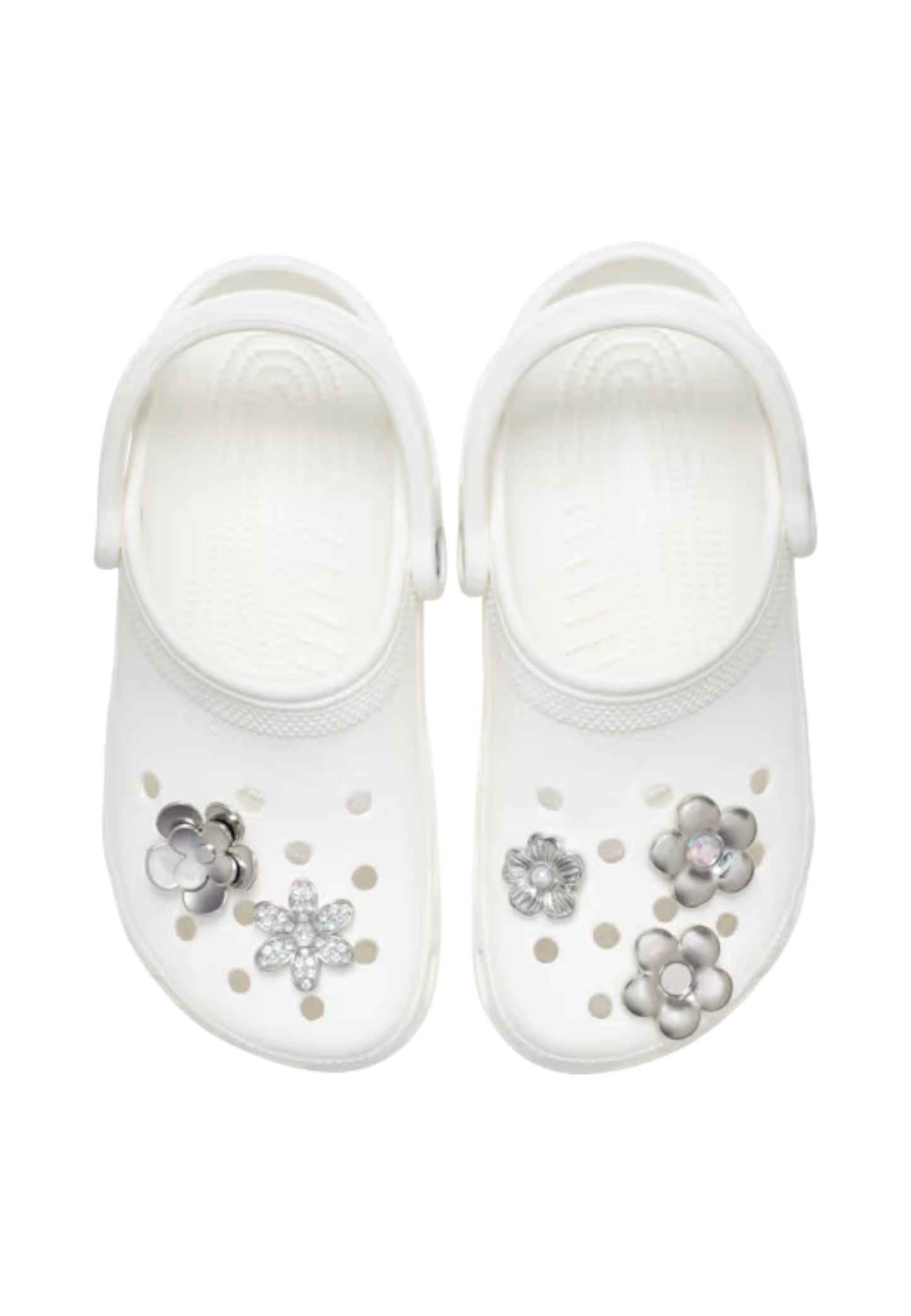 Accessori calzature  Donna Crocs  Monochrome Slvr Flwrs 5 Pack CR.4169