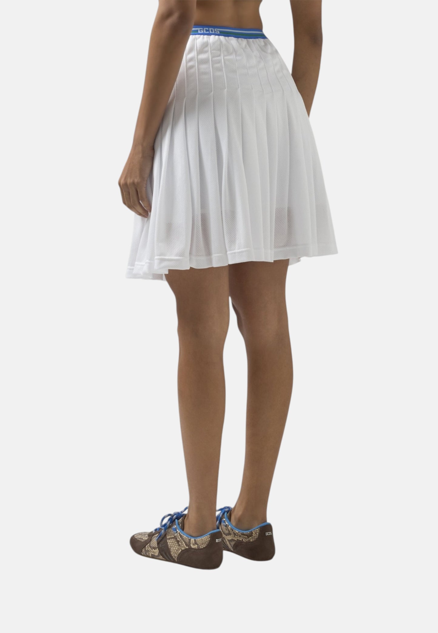 Gonna Corta Donna Gcds Plissettata Logo Tape C1WEQM231J003