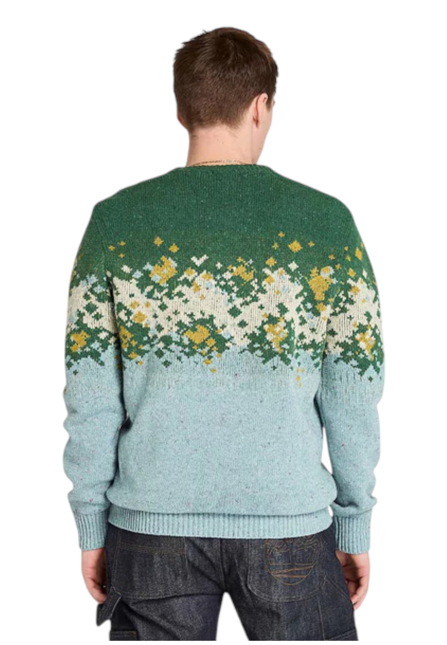 Maglione A Girocollo Uomo Timberland  Fairisle Sweater Silver Blue TB0A6H2K