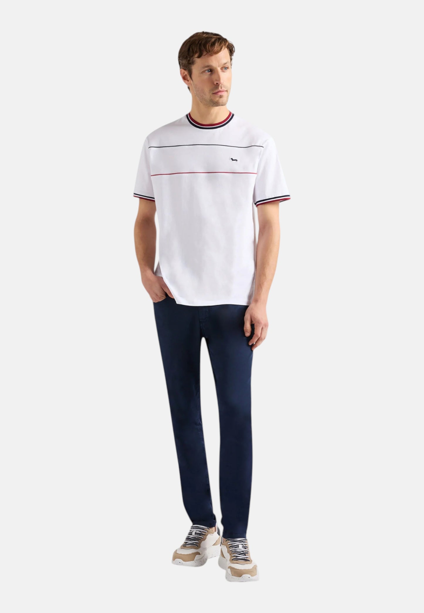 T-Shirt Manica Corta Uomo Harmont & Blaine Relaxed Con Piping  IXQ287021824