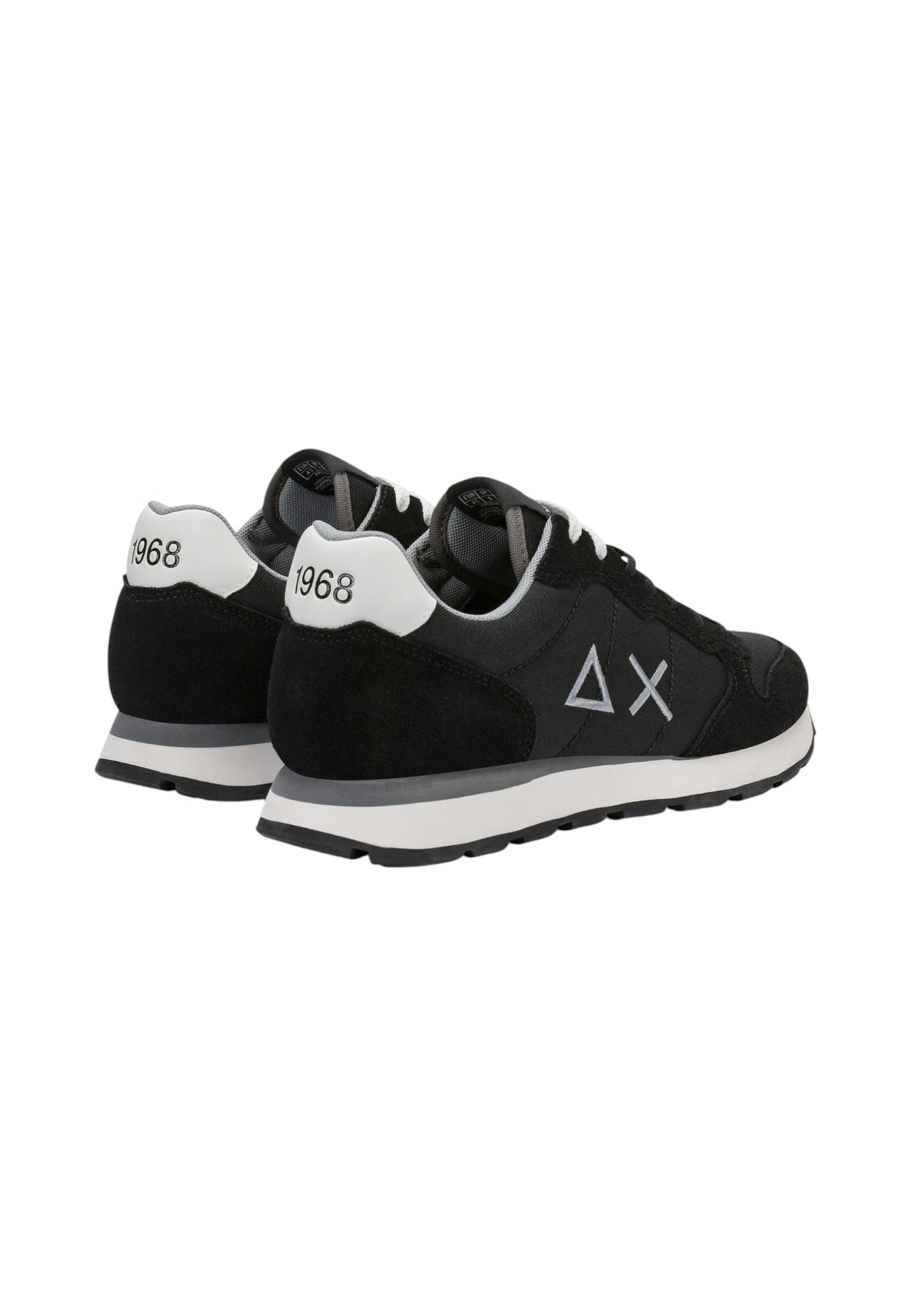Sneakers Basse Uomo Sun68 Stile Running, Logo Ricamato, Nylon E Suede Tom Solid Z46101