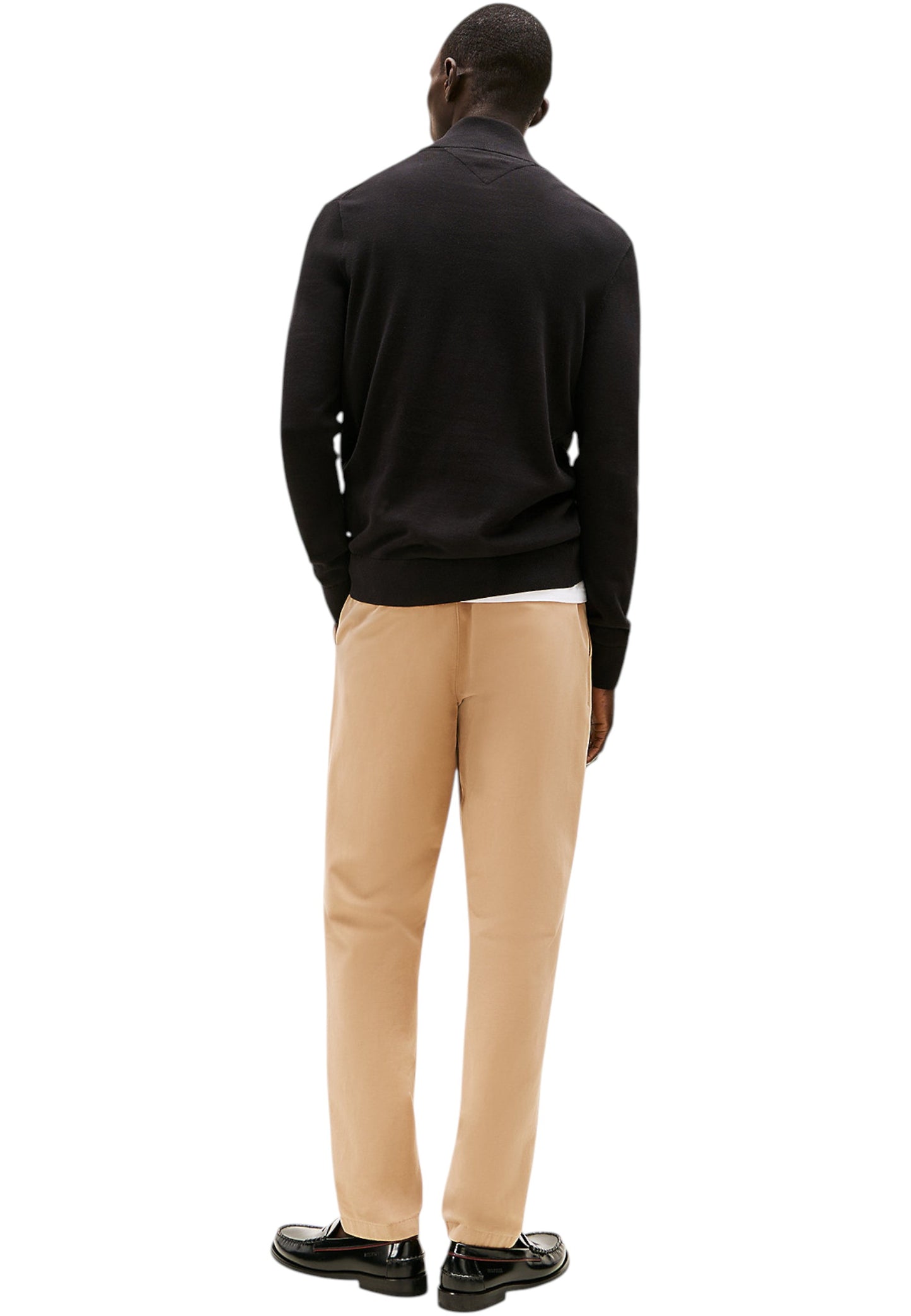 Maglione Collo Alto Uomo Tommy Hilfiger Con Mezza Zip Essential Cotton MW0MW37331